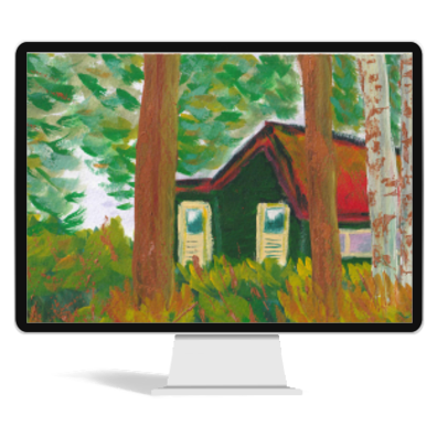 Huisje in het bos - 21x29,7 - gouache op papierkatoen 250 gr - 03072026