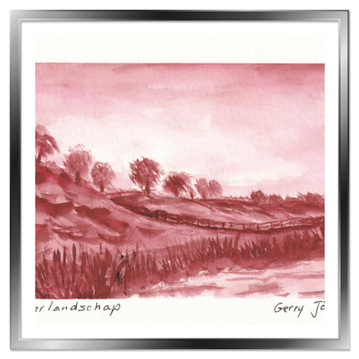 © Gerry Jöris  - Rivierlandschap - 14x21 - bister op papier 300 gr - 04112025
