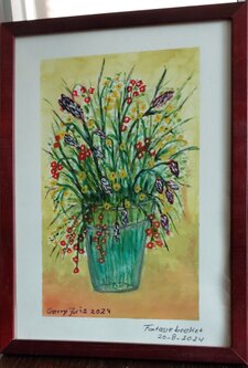 ©Gerry Jöris - Fantasieboeket 1 - aquarel op katoen (papier) - 30x20 - 08082024