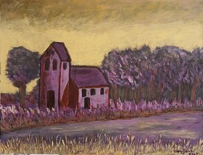 © Gerry Jöris - Kerkje Farmsum - 40x50 - acryl op paneel - 2702202