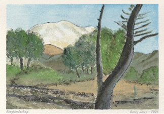 © Gerry Jöris - Berglandschap - 23x31 - aquarel op katoen - 11022025