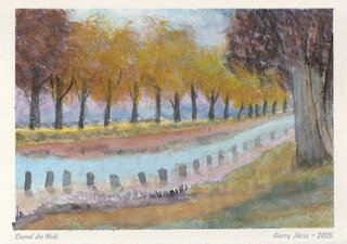 © Gerry Jöris - Canal du Midi - 23x31 cm - aquarel op katoen 650 gr - 25022025