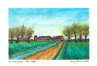 © Gerry Jöris - t veurjoar inne kop - 14,8x21 - aquarel op papier 300 gr - 03022025